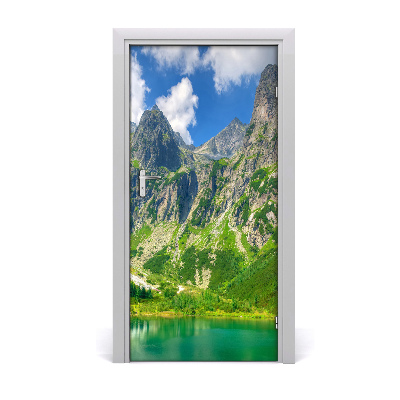 Fototapeta na dveře jezero v horách