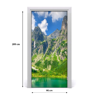 Fototapeta na dveře jezero v horách