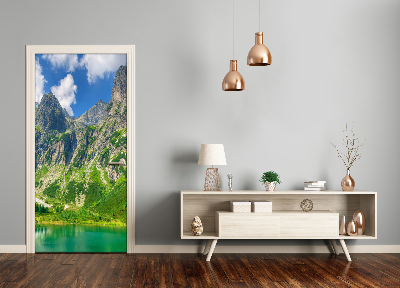 Fototapeta na dveře jezero v horách