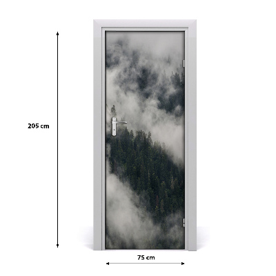 Fototapeta na dveře mrak nad lesem