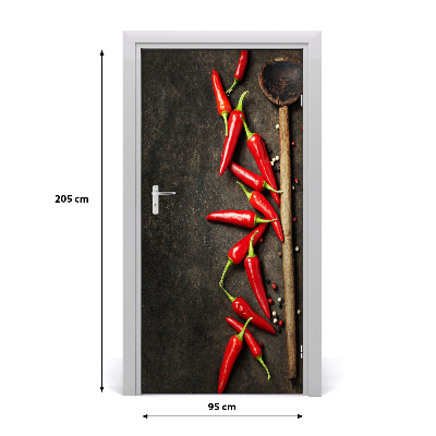 Fototapeta na dveře samolepící chilli
