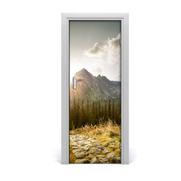 Fototapeta na dveře západ slunce Tatry