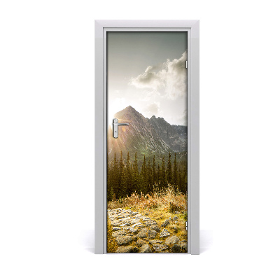 Fototapeta na dveře západ slunce Tatry