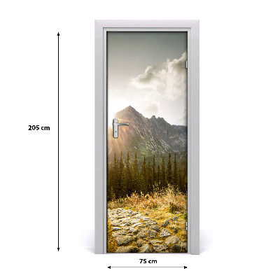 Fototapeta na dveře západ slunce Tatry