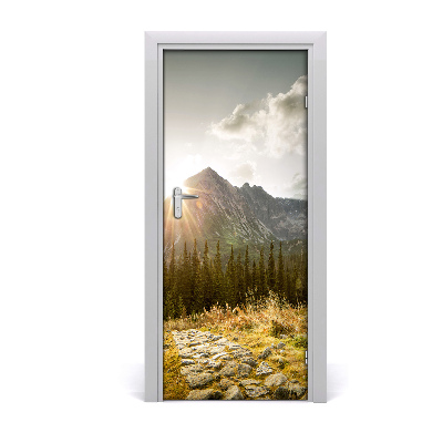 Fototapeta na dveře západ slunce Tatry