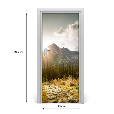 Fototapeta na dveře západ slunce Tatry