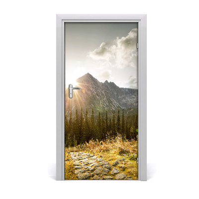 Fototapeta na dveře západ slunce Tatry