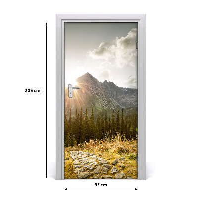 Fototapeta na dveře západ slunce Tatry