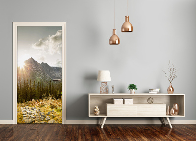Fototapeta na dveře západ slunce Tatry