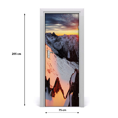 Fototapeta na dveře hory zima