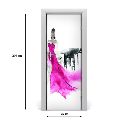 Samolepící fototapeta na dveře Ilustrace móda