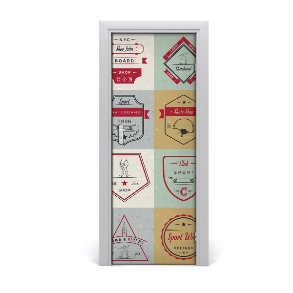 Samolepící fototapeta na dveře Skateboard znaky