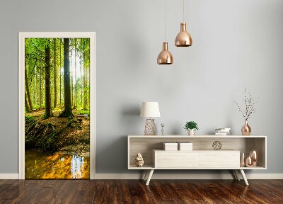 Fototapeta na dveře Strumień w lasie