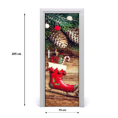 Samolepící fototapeta na dveře Sváteční ozdoby
