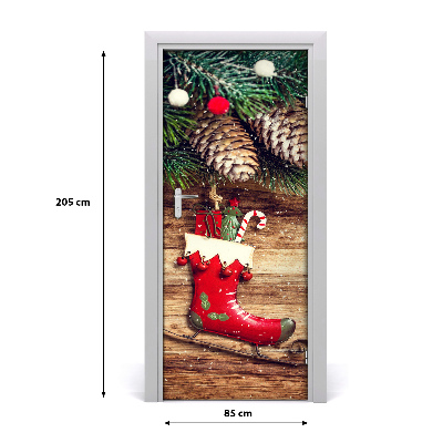 Samolepící fototapeta na dveře Sváteční ozdoby