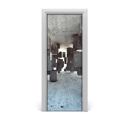 Fototapeta na dveře beton šestiúhelník