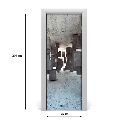 Fototapeta na dveře beton šestiúhelník