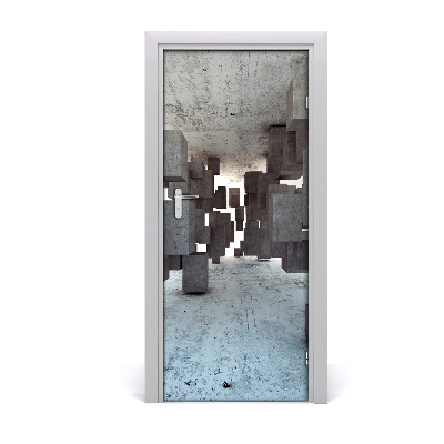 Fototapeta na dveře beton šestiúhelník