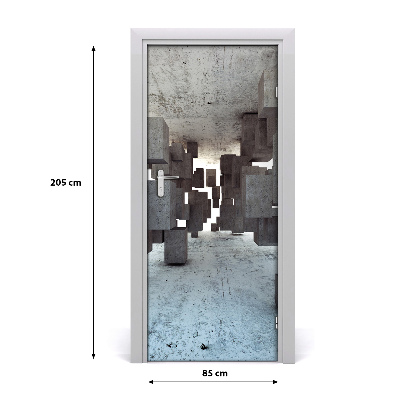 Fototapeta na dveře beton šestiúhelník