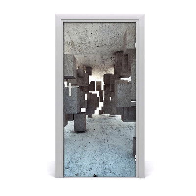 Fototapeta na dveře beton šestiúhelník