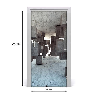 Fototapeta na dveře beton šestiúhelník