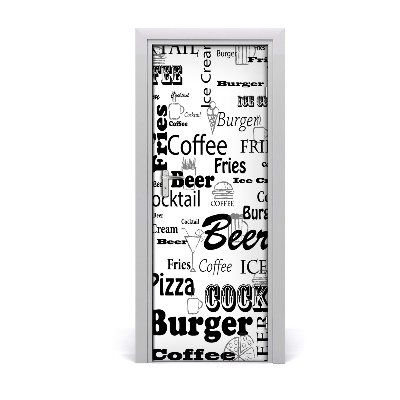 Fototapeta samolepící dveře menu v restauraci