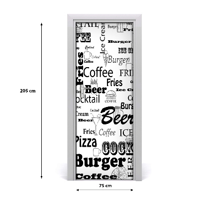 Fototapeta samolepící dveře menu v restauraci