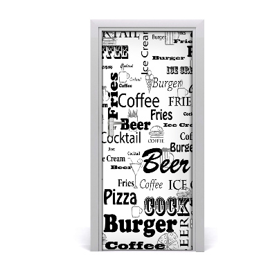 Fototapeta samolepící dveře menu v restauraci