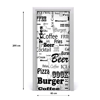 Fototapeta samolepící dveře menu v restauraci