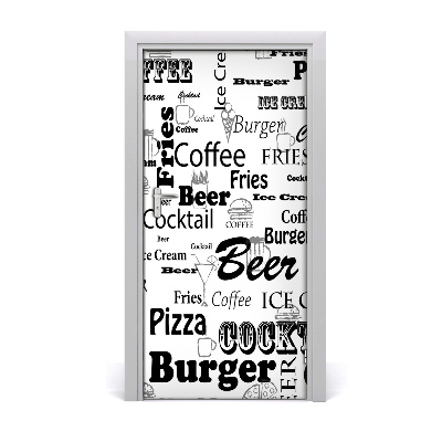 Fototapeta samolepící dveře menu v restauraci