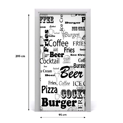 Fototapeta samolepící dveře menu v restauraci
