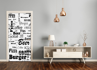 Fototapeta samolepící dveře menu v restauraci