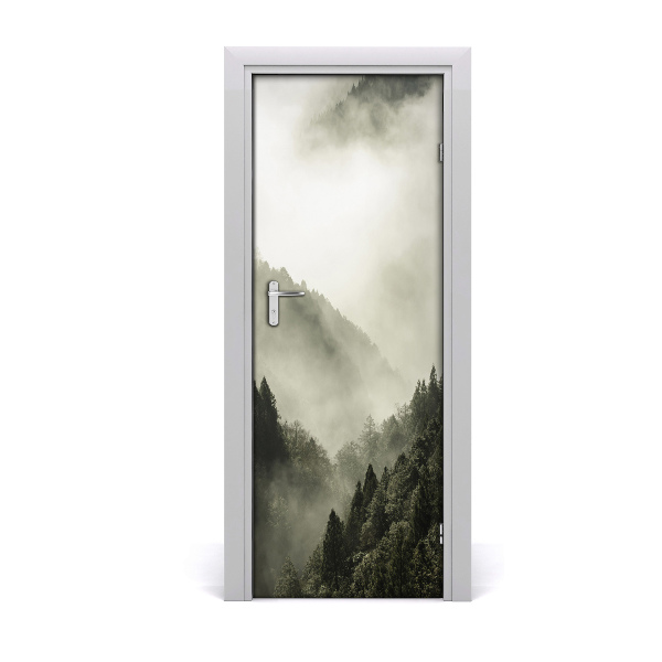 Fototapeta na dveře mlha nad lesem