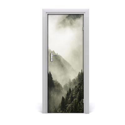 Fototapeta na dveře mlha nad lesem