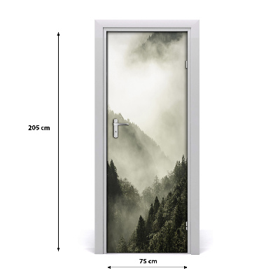 Fototapeta na dveře mlha nad lesem