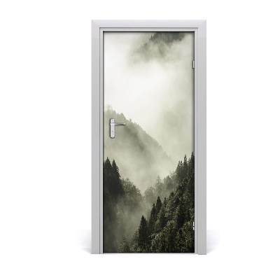 Fototapeta na dveře mlha nad lesem
