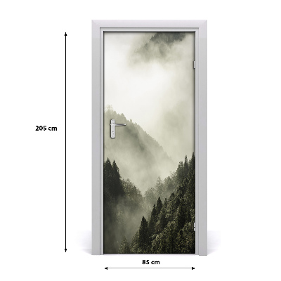 Fototapeta na dveře mlha nad lesem