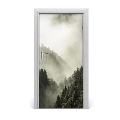 Fototapeta na dveře mlha nad lesem