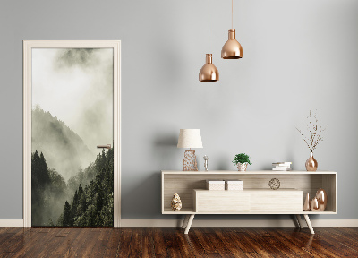 Fototapeta na dveře mlha nad lesem