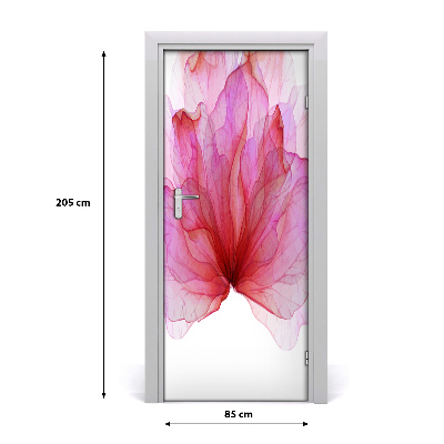 Samolepící fototapeta na dveře růžový květ