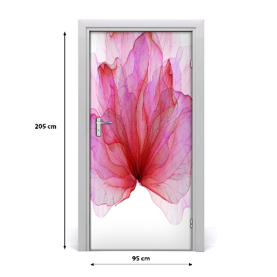Samolepící fototapeta na dveře růžový květ