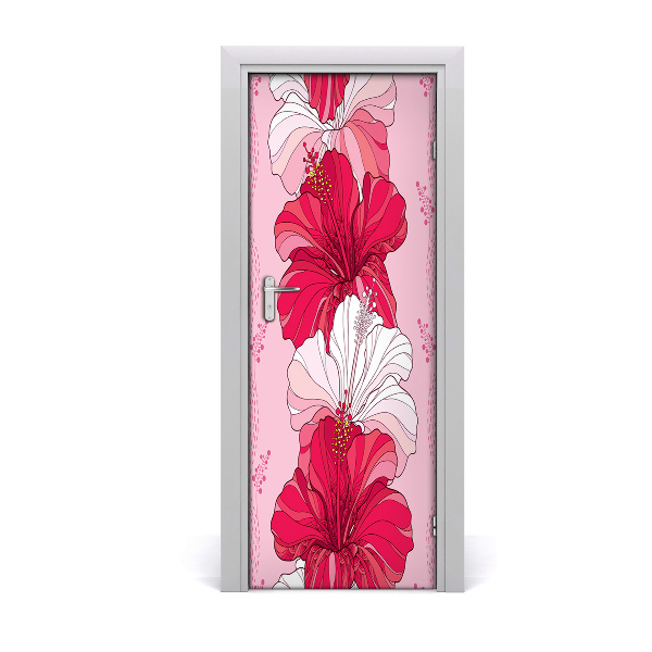 Samolepící fototapeta na dveře Hibiskus