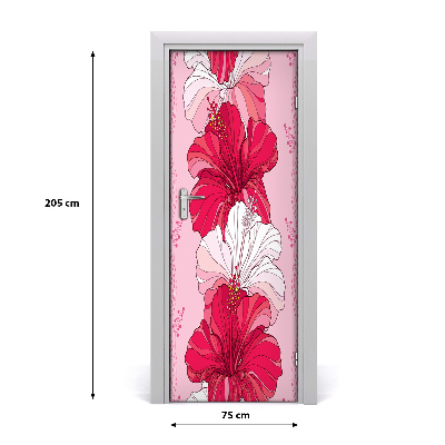Samolepící fototapeta na dveře Hibiskus