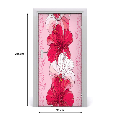 Samolepící fototapeta na dveře Hibiskus
