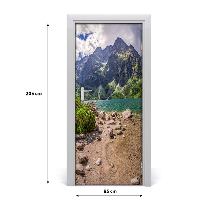 Fototapeta na dveře jezero v horách
