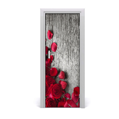 Fototapeta na dveře samolepící červená růže