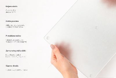 Skleněná krájecí deska se šestiúhelníkovým tvarem a poloprůhledným provedením