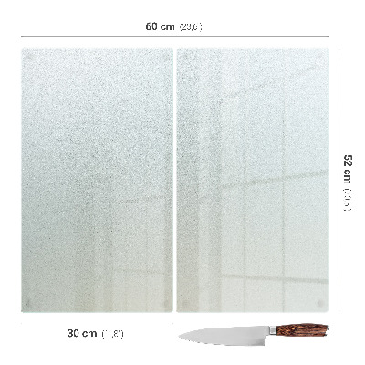 Skleněné krájecí prkénko v poloprůhledném provedení se dvěma vrstvami