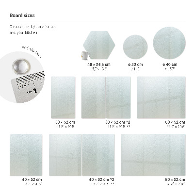 Skleněné krájecí prkénko v poloprůhledném provedení se dvěma vrstvami