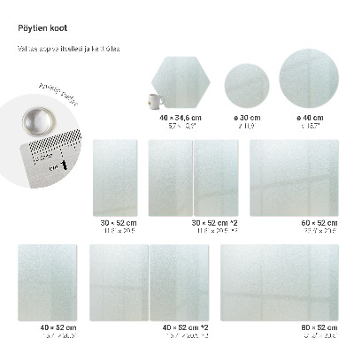 Skleněná deska do kuchyně kulatá, poloprůhledná